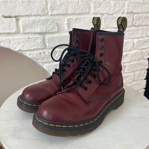 Dr. Martens Smooth Cherry Red Boots